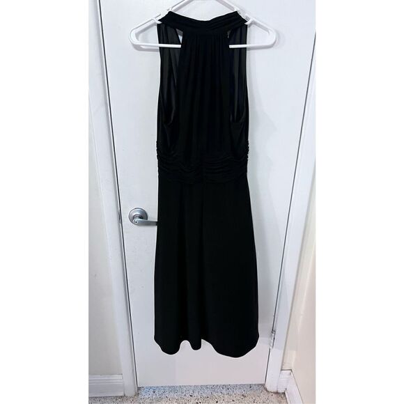 EVAN PICONE LITTLE BLACK SLEEVELESS DRESS GATHERED WAIST WOMENS SZ 8 - Picture 7 of 10